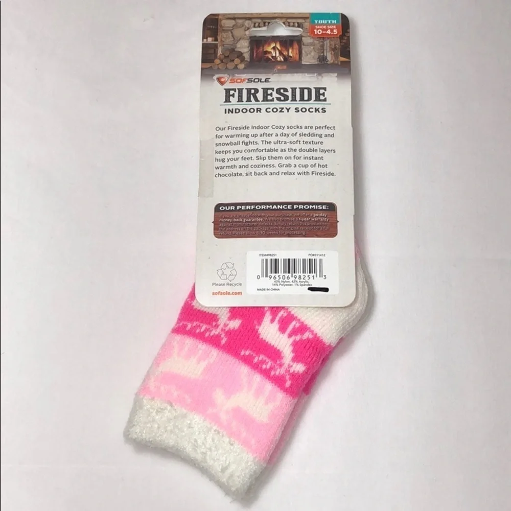 LAST ONE New Sof Sole Kid's Fireside Indoor Cozy Socks Kids Shoe Sizes 10 - 4.5